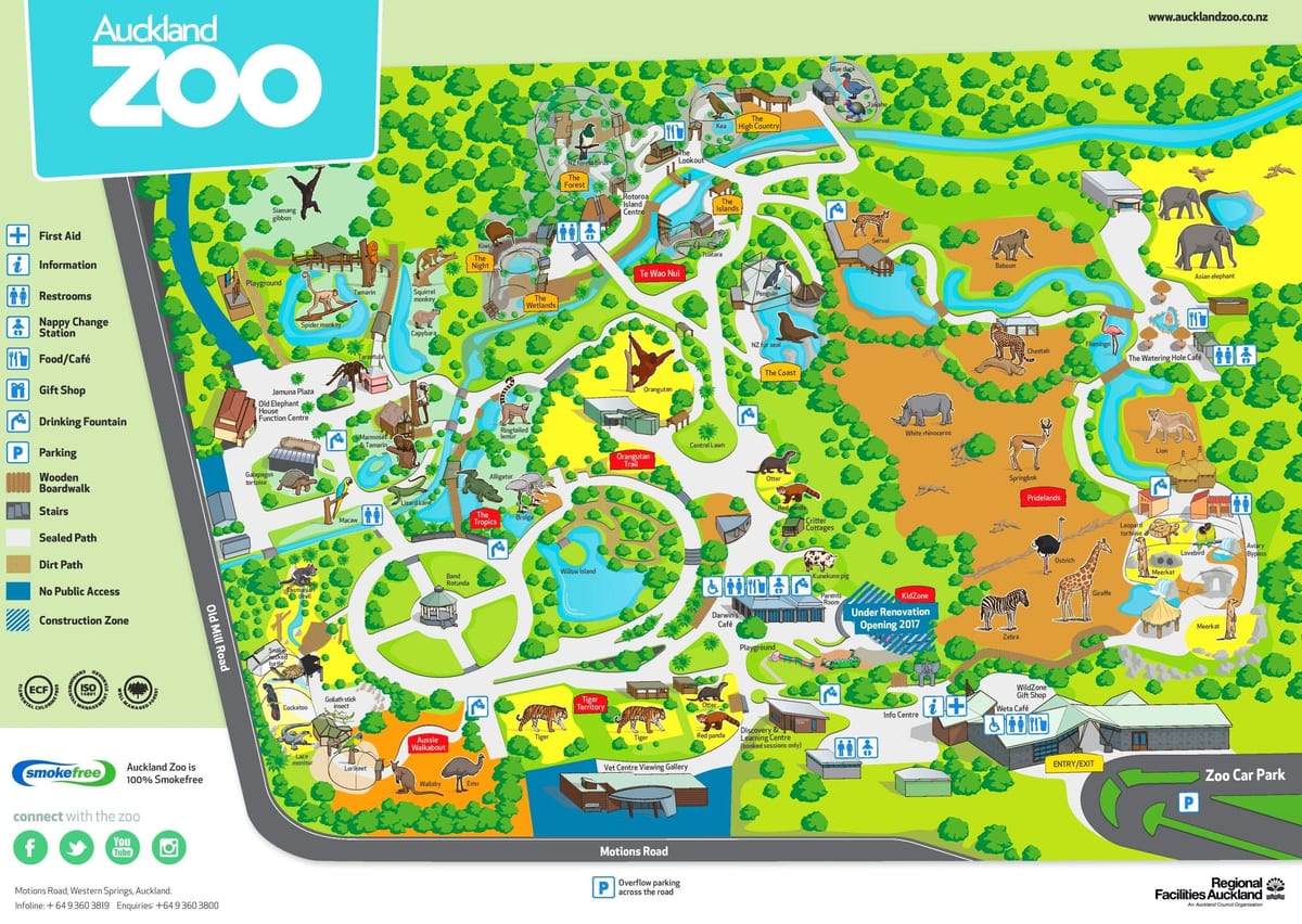 kart Оклендского zoo