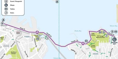 Çəhrayı веломагистраль Oakland xəritə