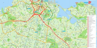 Oakland xəritəsi, Yeni Zelandiya